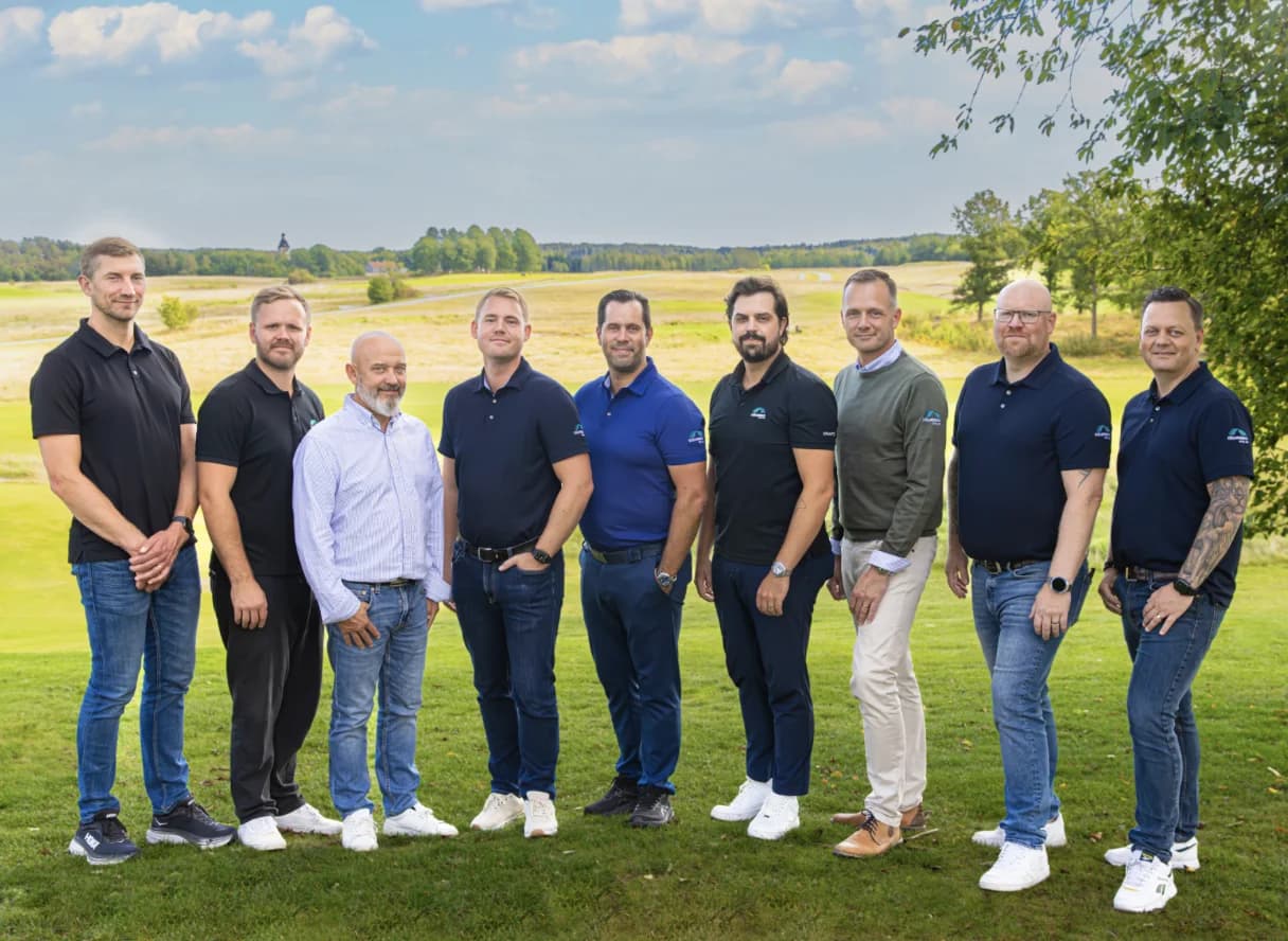 The Stångebro Bygg team outdoors