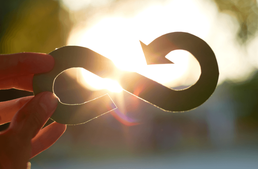 A circularity symbol.