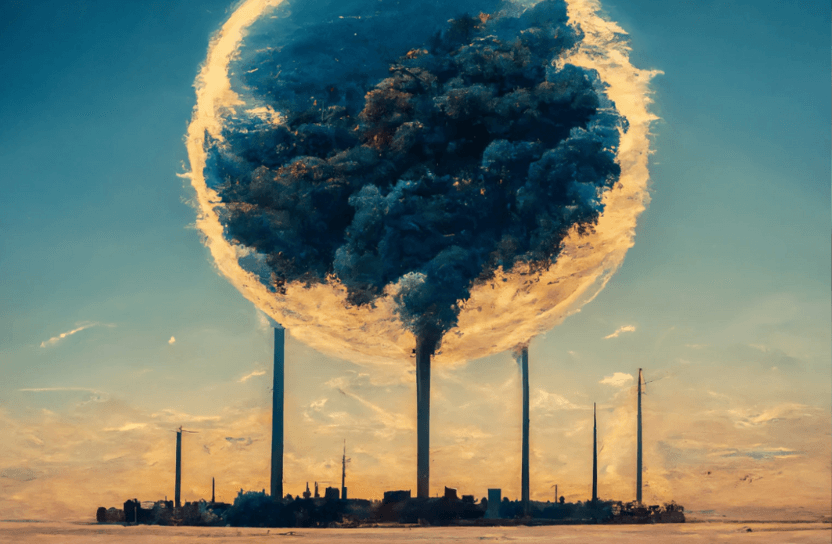 Smoke from an industry.