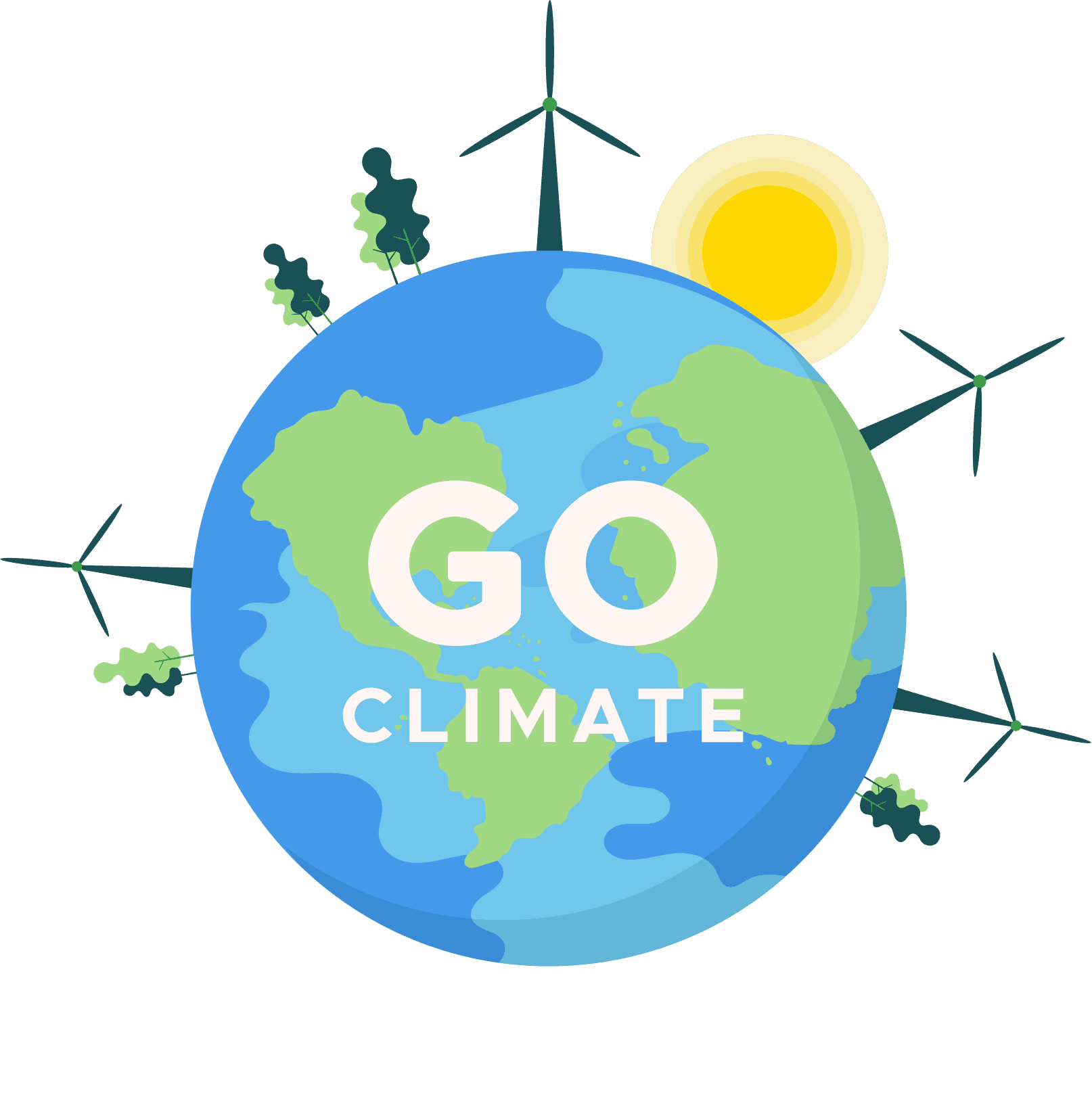Globe with GoClimate logo