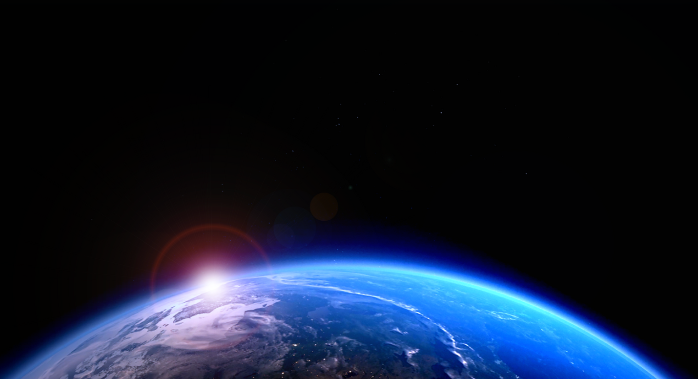 Globe and space.
