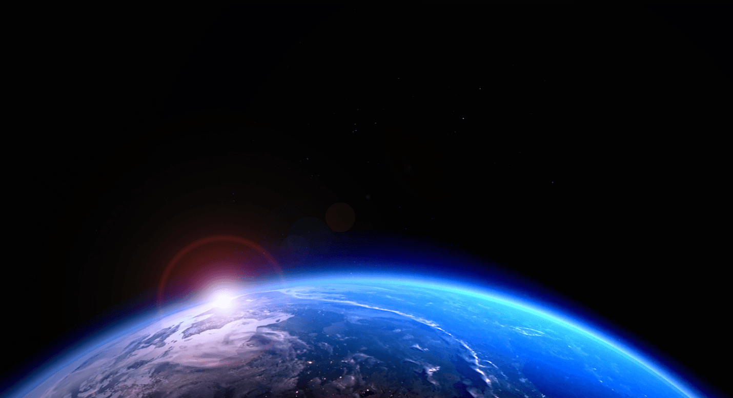 Globe and space.