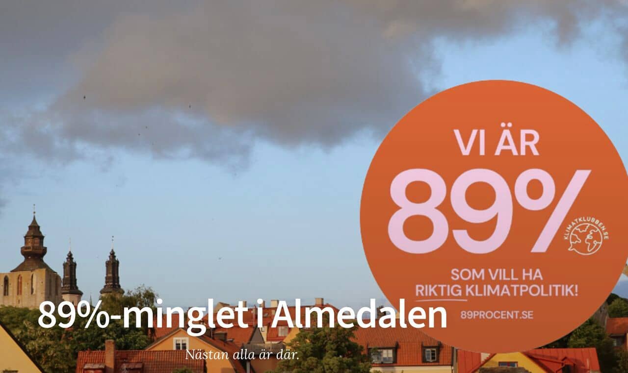 89%-mingel under Almedalsveckan 2026.
