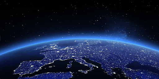 The atmosphere during night.